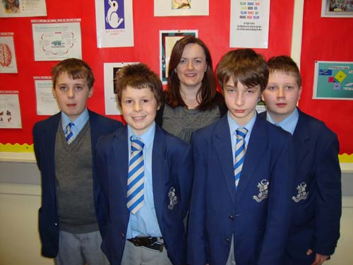 Pupils are pictured with their tutor, Mrs Soracha O’Hare.