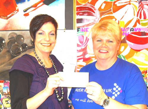 Sinead Young - Head of Art & Design Department and Bernie Ward Volunteer for Cancer Research