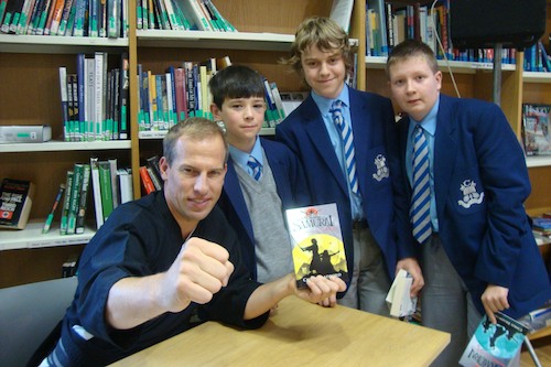 Chris with Three of the Year Nine Pupils