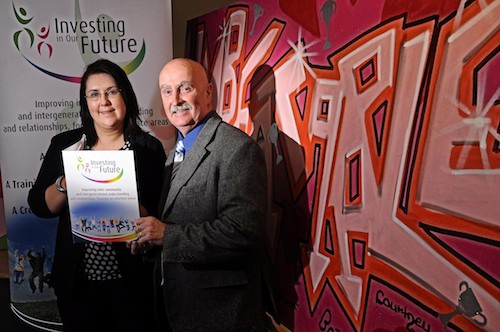 Investing in Our Future Programme Coordinator Emma O’Carroll pictured with Southern Cluster Joint Chair Cllr Charlie Casey at the launch of the conference. 