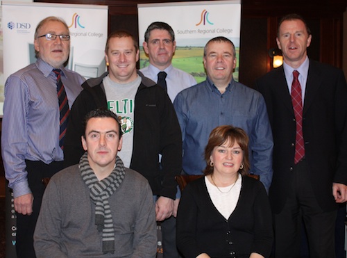 Pictured are members of Newry Community Associations who attended the event at the Canal Court, alongside SRC staff and guest speaker Gerard McGivern.