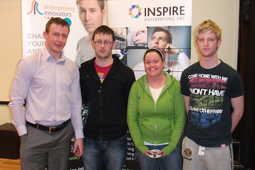 ictured L-R: Justin McNulty (Motiv8), Peter Murphy & Lisa Morrison (both Foundation Degree in Sports students) and Conor O’Hare (National Diploma in Sport Science student).