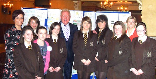 Included are finalists, Diana Marks Hannah Kennedy Shannon Hunter Zoe Lowry Lina Janavicivte Lucy Bell Rebecca Dodds   Also included in photo are: Mrs S Young, Head of Department and Miss Karen Barr, Art Teacher.