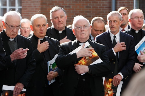 Local Clergy at the Official Opening of the new St Coleman's Buildings and Grounds.