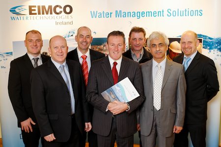 Conor Murphy, Minister for Regional Development, centre during his visit to the Eimco Water Technologies Ireland plant in Newry. Included with the Minister are, from left: Declan McGreevy, Project Engineer, EWT Ireland; Eamon Magee, Operations Manager, EWT Ireland; Kieran Madine, Business Development Manager, EWT Ireland; Martin Murphy, Director, LMP Controls; Soheil Roohipour, Business Development Manager, EWT Ireland and Paul McCormack, Newry and Mourne Enterprise Agency. Conor Murphy, Minister for Regional Development, centre during his visit to the Eimco Water Technologies Ireland plant in Newry. Included with the Minister are, from left: Declan McGreevy, Project Engineer, EWT Ireland; Eamon Magee, Operations Manager, EWT Ireland; Kieran Madine, Business Development Manager, EWT Ireland; Martin Murphy, Director, LMP Controls; Soheil Roohipour, Business Development Manager, EWT Ireland and Paul McCormack, Newry and Mourne Enterprise Agency.