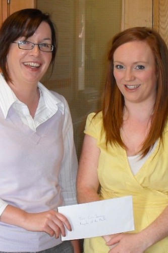:Therese Hamill (NMDC) and  Ciara Jennings  (Winner) 