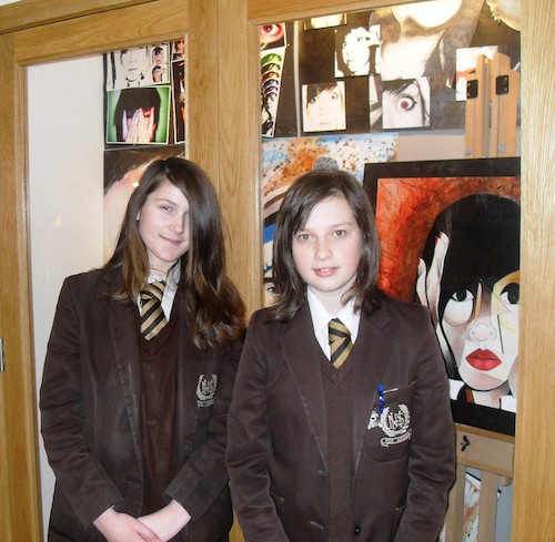Prizewinners Hannah Kennedy and Caithlin Kearns 
