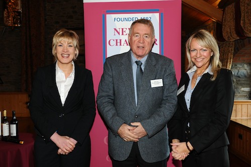 Margaret Hearty from InterTradeIreland, sponsors of the Cross Border Speed Networking event hosted by Bill Tosh, Dundalk Chamber and Orla Jackson, Newry Chamber of Commerce