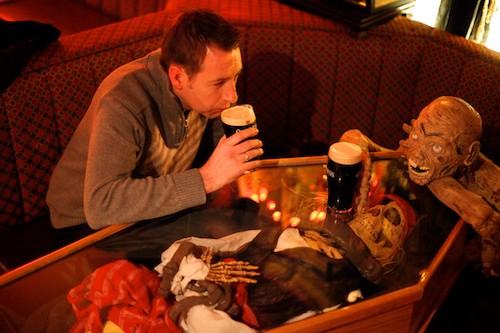 One way conversation at The Phoenix Bar in Water Street, Newry. Photo: Columba O'Hare One way conversation at The Phoenix Bar in Water Street, Newry
