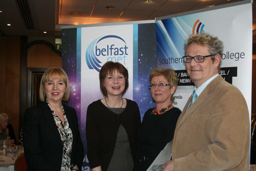 Visitors to the Conference included, from left: Marie-Therese McGivern, CEO BMC, Frances O’Neill, Middletown Centre for Autism, Donna Crothers, DEL and Jasper McKinney, Assistant Director, SRC