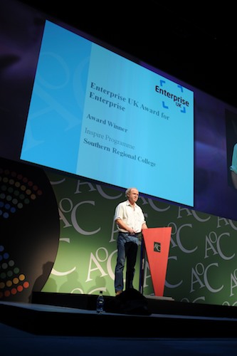 Tim Smit, Co-founder and Chief Executive of the Eden Project’, announcing the 2010 Beacon Award winners and Highly Commended Colleges in the Responsiveness, Partnership and Impact category at the Association of Colleges Annual Conference and Exhibition in Birmingham.