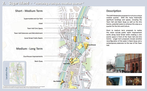 The Masterplan for the Sugar Island area of Newry