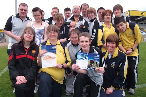 The Newry Special Olympic squad and Tutors at their Sports Leadership training.