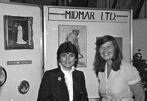 Dana with Aileen Dolaghan in the Town Hall. Photo: Columba O'Hare
