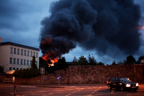 The recent fire at the old Abbey School premises