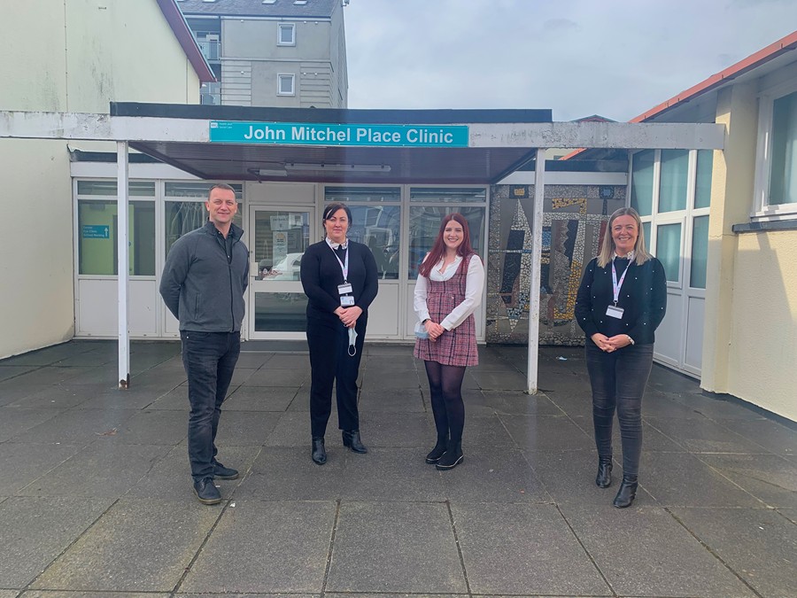 mPower Newry Staff from left to right - Aidan McCabe, Elaine Conlon, Karen McCombe, Sandra Mooney