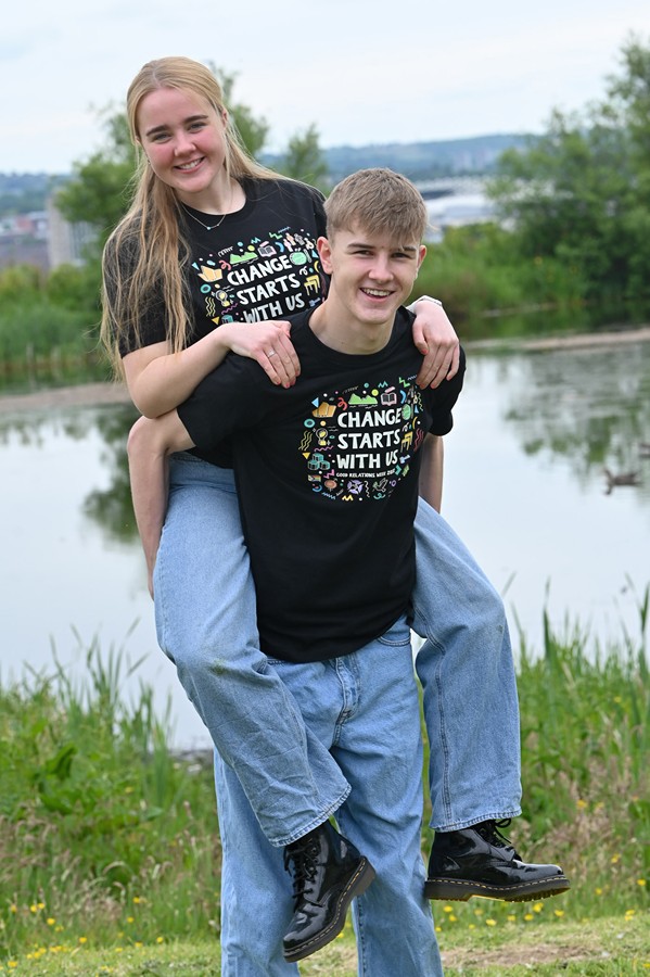 Pictured launching this year’s ‘Change Starts With Us’ theme are James Day and Rosa Day. Photographs: Simon Graham Photography