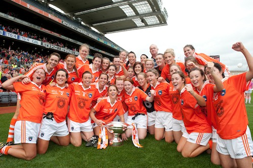 The Armagh Ladies Football team that won the All Ireland Intermediate Final on Sunday at Croke Park. Picture: John Merry