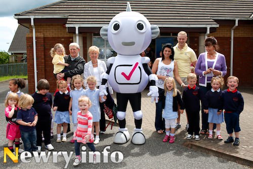 Digit Al visits Cloughoge PS. Picture: Columba O'Hare
