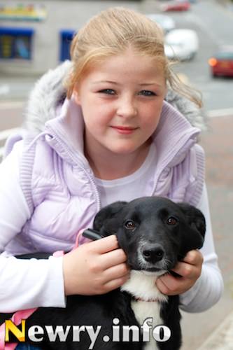 Shannon with the dog she found at McDonald's Shannon with the dog she found at McDonald's