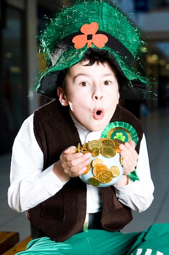 Calling all Leprechauns … Buttercrane's very own leprechaun, aka 11-year-old James Rafferty, from St Josephs and St James Primary School, Poyntzpass, is looking for little people to take part in a fancy dress competition at Buttercrane Centre, Newry,  on Saturday 16th March.  A fabulous 'pot of gold' chocolate coins is on offer for the winner.