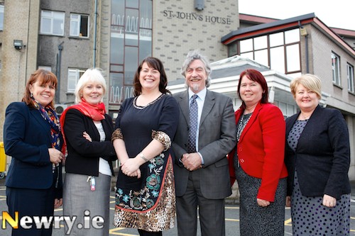 Michelle Gildernew MP, former Chair of the Health Committee at Stormont joined party colleague and one of the current, local representatives on the Heath Committee, Mickey Brady MLA on a visit to Southern Area Hospice Services in Newry recently to discuss issues around funding for Hospice services. Pictured is Michelle Gildernew MP with Mickey Brady MLA and members of the senior management team from Southern Area Hospice Services.
