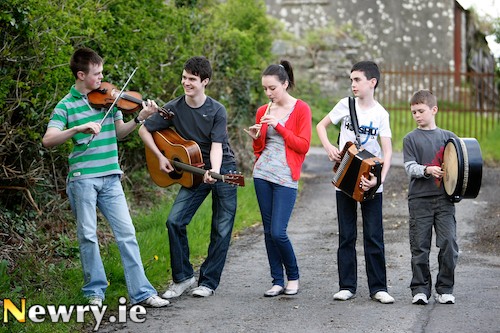 The Musical Murphy Family consists of from left: Niall, Conor, Emma, Eoin and Cathal. Photograph: Columba O'Hare
