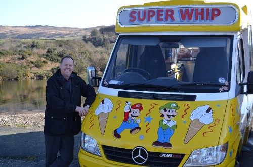 Malones Ice Cream owner Gerard Malone with one of his iconic Ice Cream Vans.