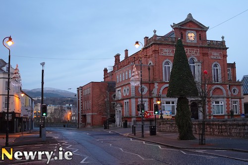 Newry Town Hall, Christmas Morning 2013. Photograph: Columba O'Hare