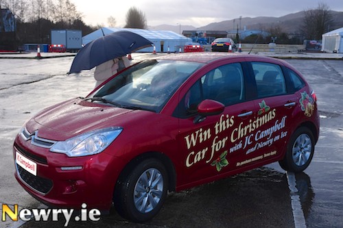 'Win this car for Christmas' at the site of Newry on Ice today 'Win this car for Christmas' at the site of Newry on Ice today