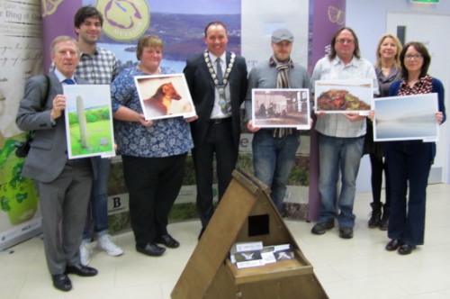 John Hutton, Graeme Finegan from Grounded, Briege Roe, Mayor Michael Ruane, Ciaran McDonald, Tony Stephens, Una Russell, Jumping Clay, Arlene Crummy. John Hutton, Graeme Finegan from Grounded, Briege Roe, Mayor Michael Ruane, Ciaran McDonald, Tony Stephens, Una Russell, Jumping Clay, Arlene Crummy.