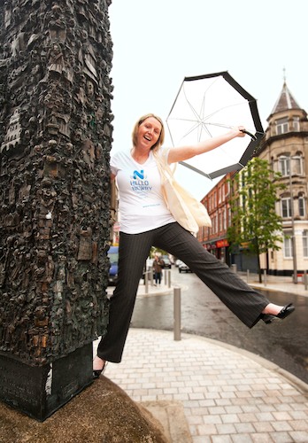 Pictured at the brand launch is Donna Trimble, Newry City Centre Management. The Northern Ireland Executive through the Department of Social Development has provided funding to assist with the development of Newry City Centre.