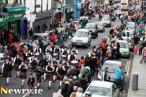 McDonald Memorial Pipe Band on the march. Photograph: Columba O'Hare