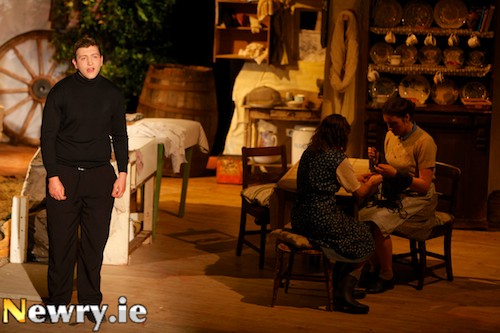 Michael (Courtney Canning) narrates during Dancing at Lughnasa at Newry Drama Festival. Photograph: Columba O'Hare Michael (Courtney Canning) narrates during Dancing at Lughnasa at Newry Drama Festival. Photograph: Columba O'Hare