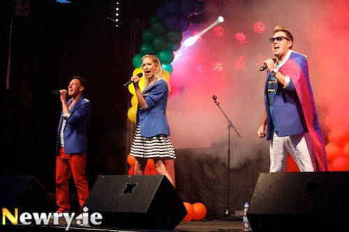 Scooch headlining the Pride in Newry Festival Concert. Photograph: Columba O'Hare