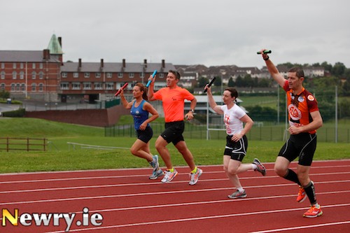 One year on the Keep on Running team returned to St Colman's All Weather Running Track in Newry to have a bit of a runaround. Photograph: Columba O'Hare