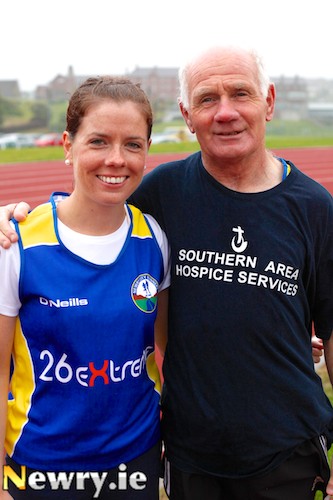 Eimeár McCracken and her father Willie who will be running the Berlin Marathon this month for the Southern Area Hospice. Photograph: Columba O'Hare