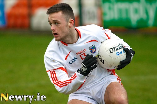 Robbie Tasker made his senior county debut today for Armagh against Queens in the Power NI Dr McKenna Cup . Photograph: Columba O'Hare