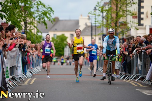 Newry Marathon winner County Louth Man Gary O'Hanlon on the home straight up Hill Street. Photograph: Columba O'Hare Newry Marathon winner County Louth Man Gary O'Hanlon on the home straight up Hill Street. Photograph: Columba O'Hare