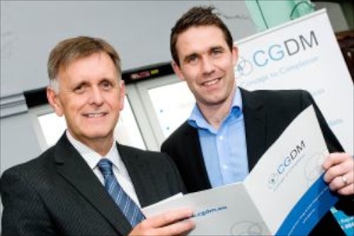 Mark Bleakney, Invest NI with Cathal Grant of CGDM. Photograph: Parkway Photography