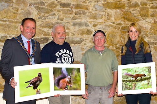 Pictured at the Workshop. From left: Cllr Michael Ruane, Mayor of Newry and Mourne District Council; Councillor A Flynn, Enda Flynn (Tutor) and Sharon  Donnelly. 