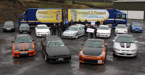 Representatives from Ignition 247, PSNI, Southern Partnership Peace III and Around A Pound presented a cheque for £800 to Southern Area Hospice following Newry Cruise Charity Event where the money was raised.