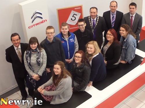 Staff of J.C. Campbell, Rostrevor with Mayor Ruane and some of the Newry on Ice Employees.