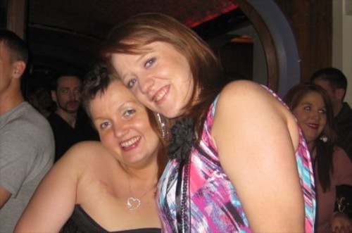 Geraldine Daly with her Cousin Joanne Aydemir. 