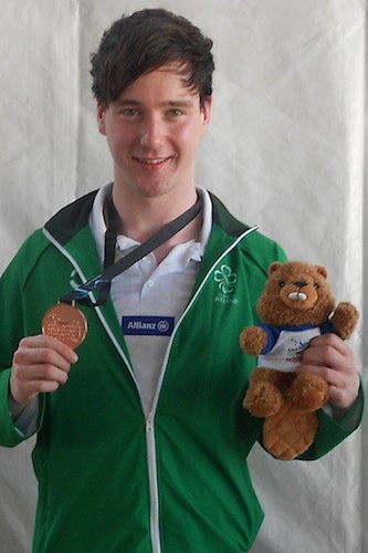 Laurence McGivern with his Bronze Medal