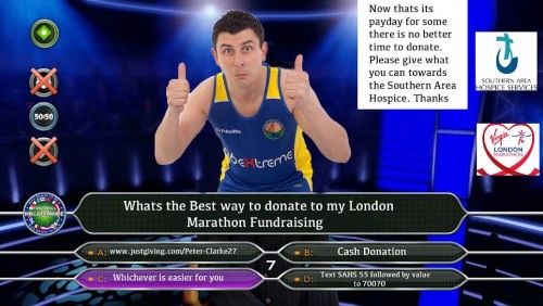 Peter's London Marathon. You know the question but whats the answer?