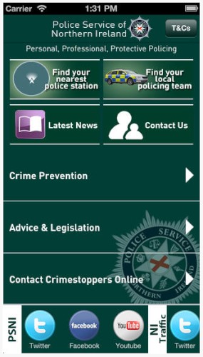The new PSNI App.