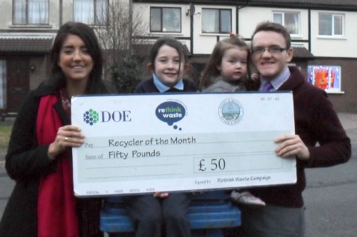 Ruth Colgan, Newry and Mourne District Council with Hannah Davis, Molly Davis and Brian Boyle.