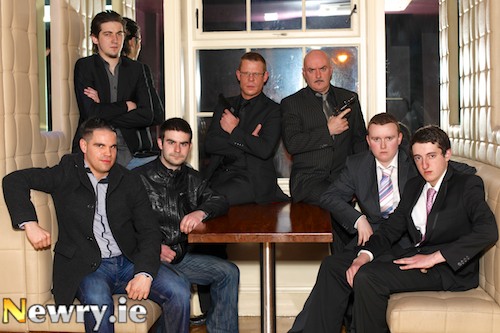 The Regrets Short Film team who premiered their production in The Bank in Newry. From left: Chris Cummins, Thomas McCaulfield, Jason Smith, Kieran Meaney, Tony Smith, Darragh McCaughey and Aaron O'Reilly. Photograph: Columba O'Hare