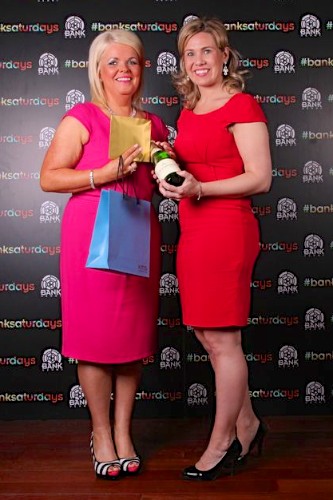 Most Stylish in Hospitality - Marie Therese McKenna getting her award from Gemma Murphy. Photograph: Cotton Tree Photography